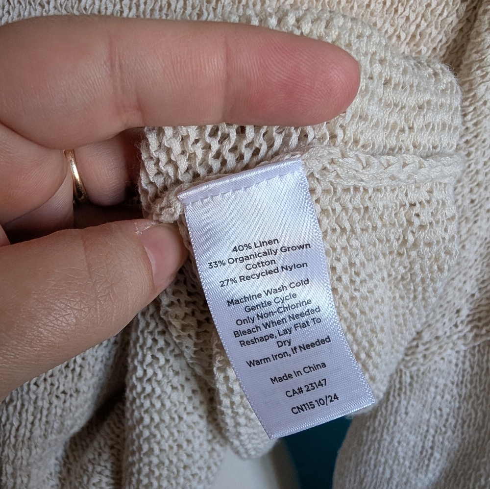 Haven Well Within Linen Cotton Tape Yarn Crewneck Sweater Lightweight View 5